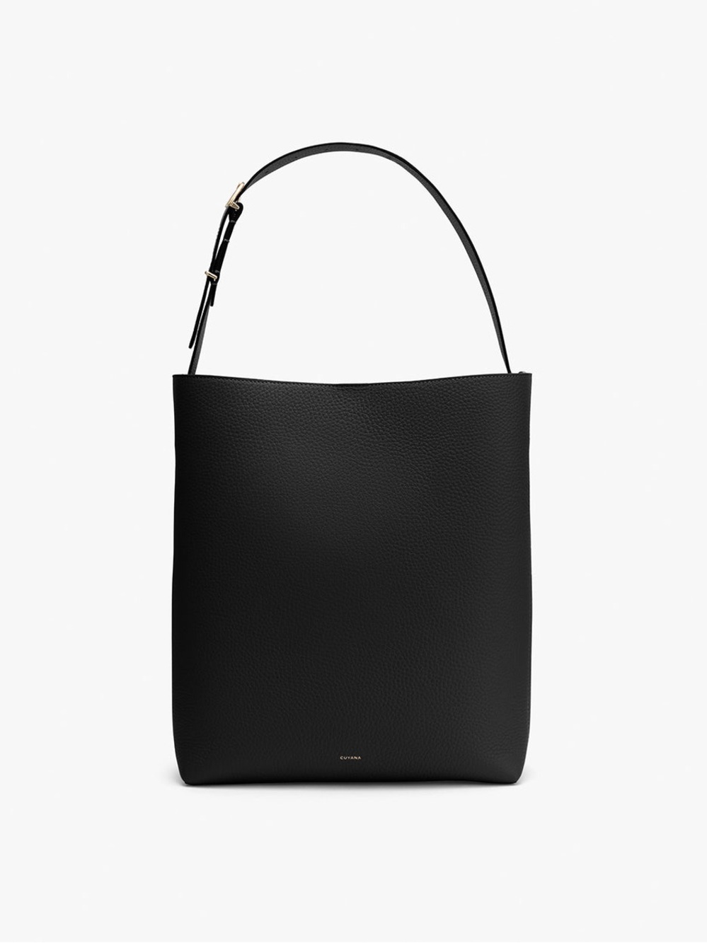 Cuyana Leather Tote black oversized Linnea
